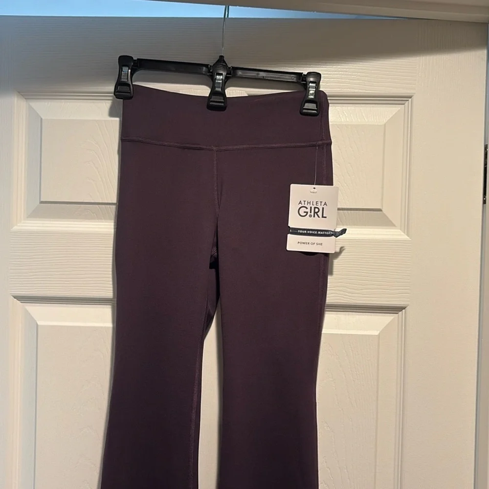 NWT Athleta Girl High Rise  Chit Chat Flare Pant Iris Size L/12